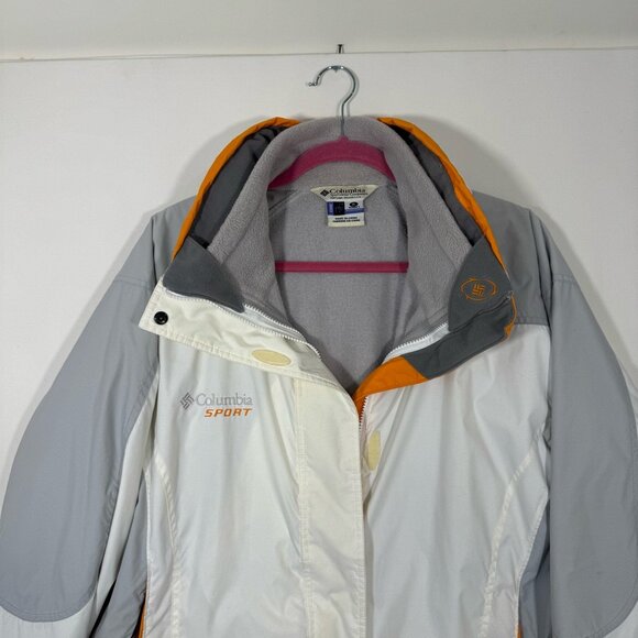 Columbia Sport Women Interchange 3-in-1 Fleece Winter Ski Jacket XL Y2K White - Picture 3 of 10